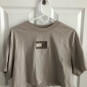 Tommy Hilfiger Kids Beige Crop Tee